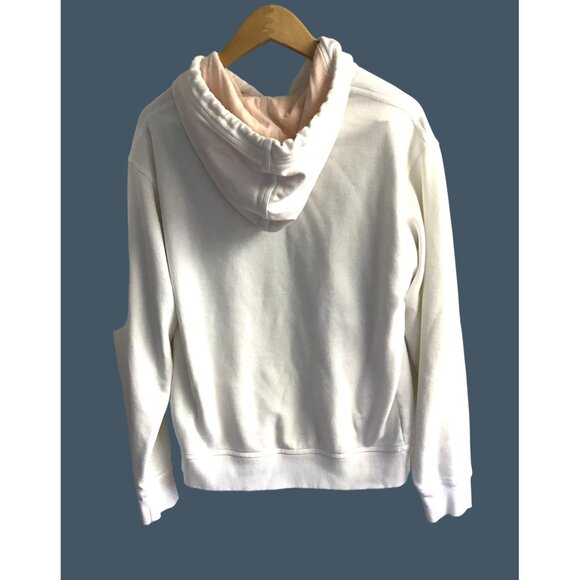 CHAMPION - MENS WHITE LONG SLEEVE KANGAROO POCKET HODDIE SIZE MEDIUM - Picture 2 of 7